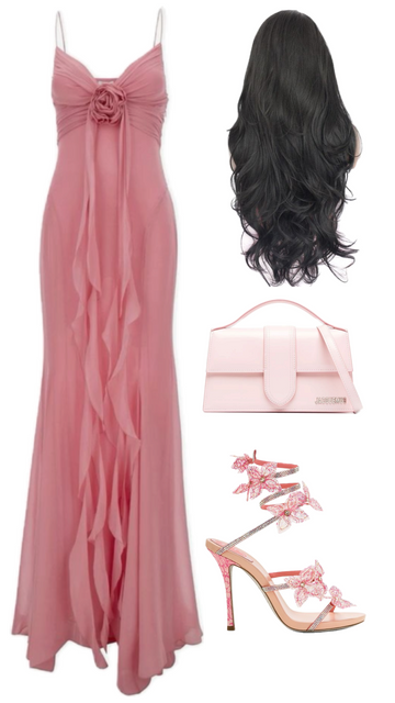 Sheath Spaghetti Straps Pink Chiffon Long Party Dress Prom Dresses SD1400 HZ0628